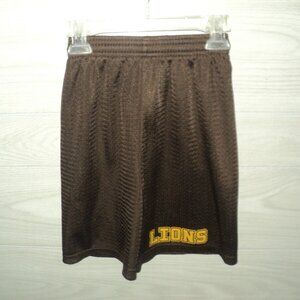 Lions Shorts Boys Size Youth S Brown Activewear Elastic Waist, Drawstring